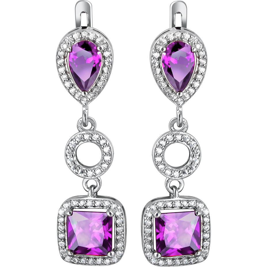 

Серьги женские из серебра Эстет 01с2511634-1, фианит, 01с2511634-1