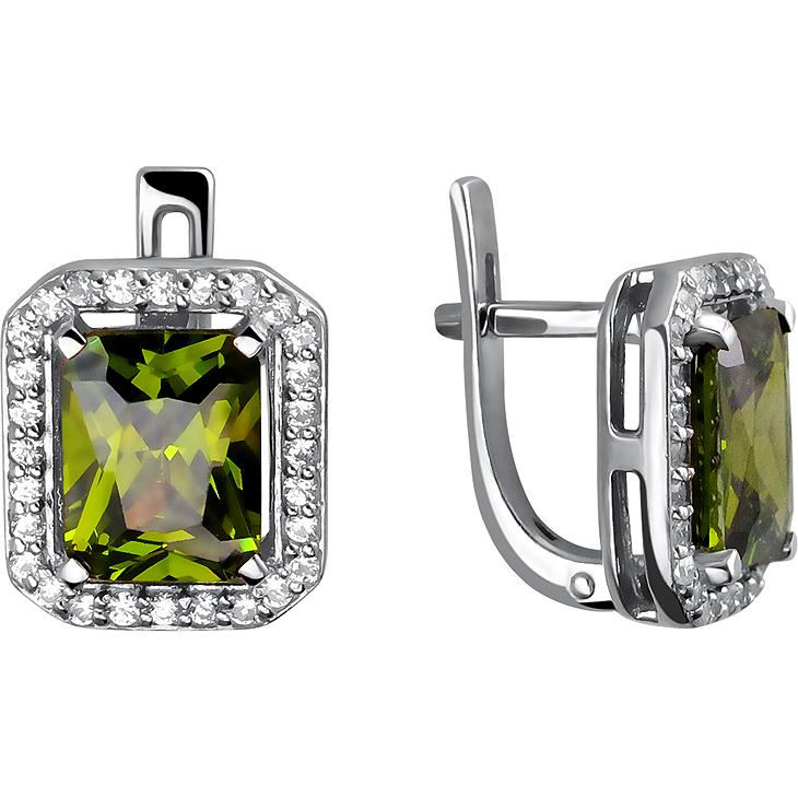 

Серьги женские из серебра Эстет 01С2511633-1, фианит, 01С2511633-1