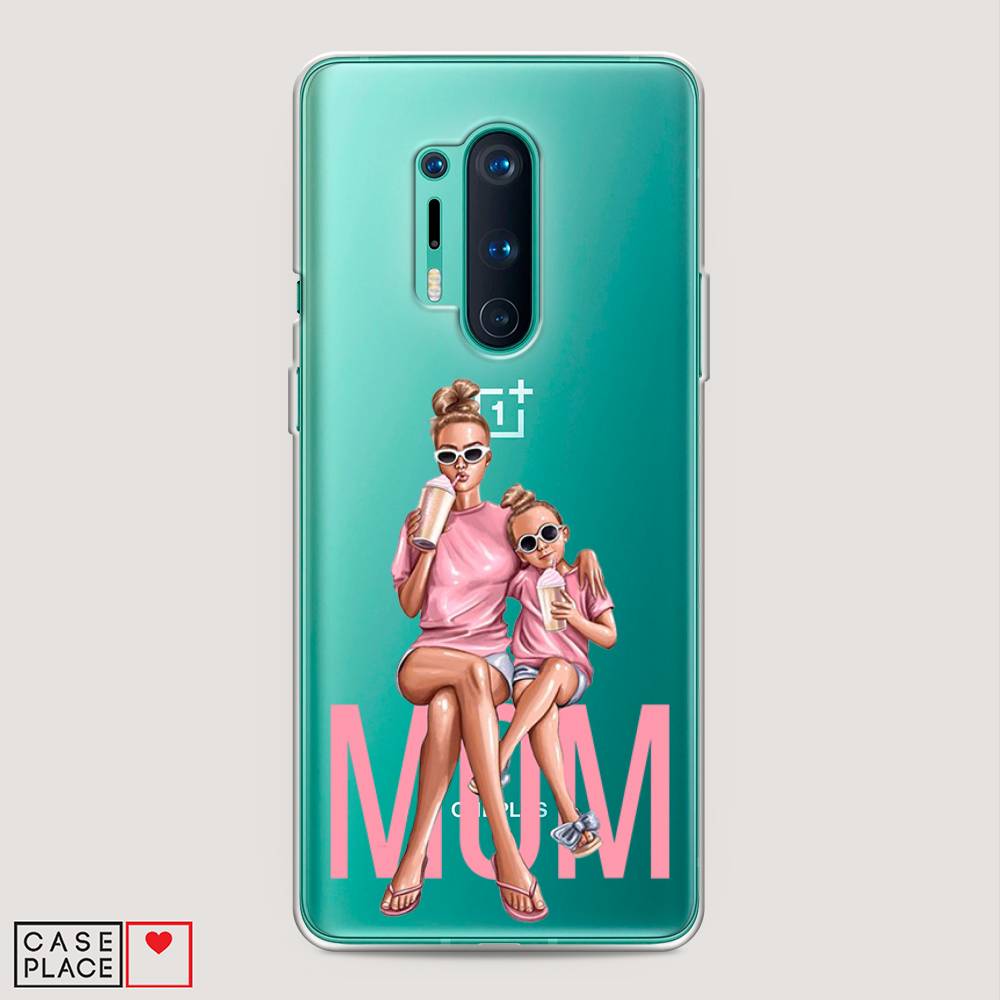 

Чехол Awog на OnePlus 8 Pro / ВанПлас 8 Pro "Lovely mom", Синий;бежевый;розовый, 151050-7