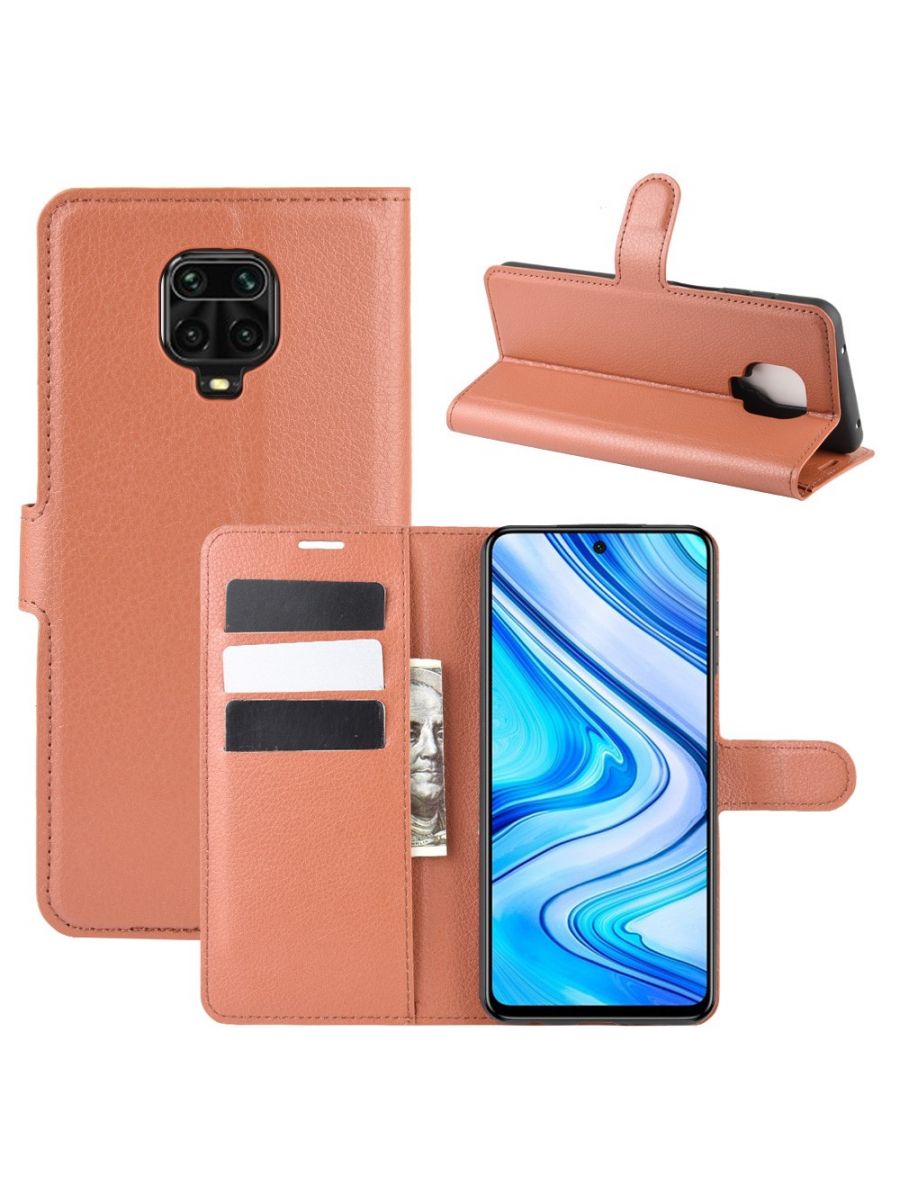 

Brodef Wallet Чехол книжка кошелек для Xiaomi Redmi Note 9 Pro/Redmi Note 9S красный