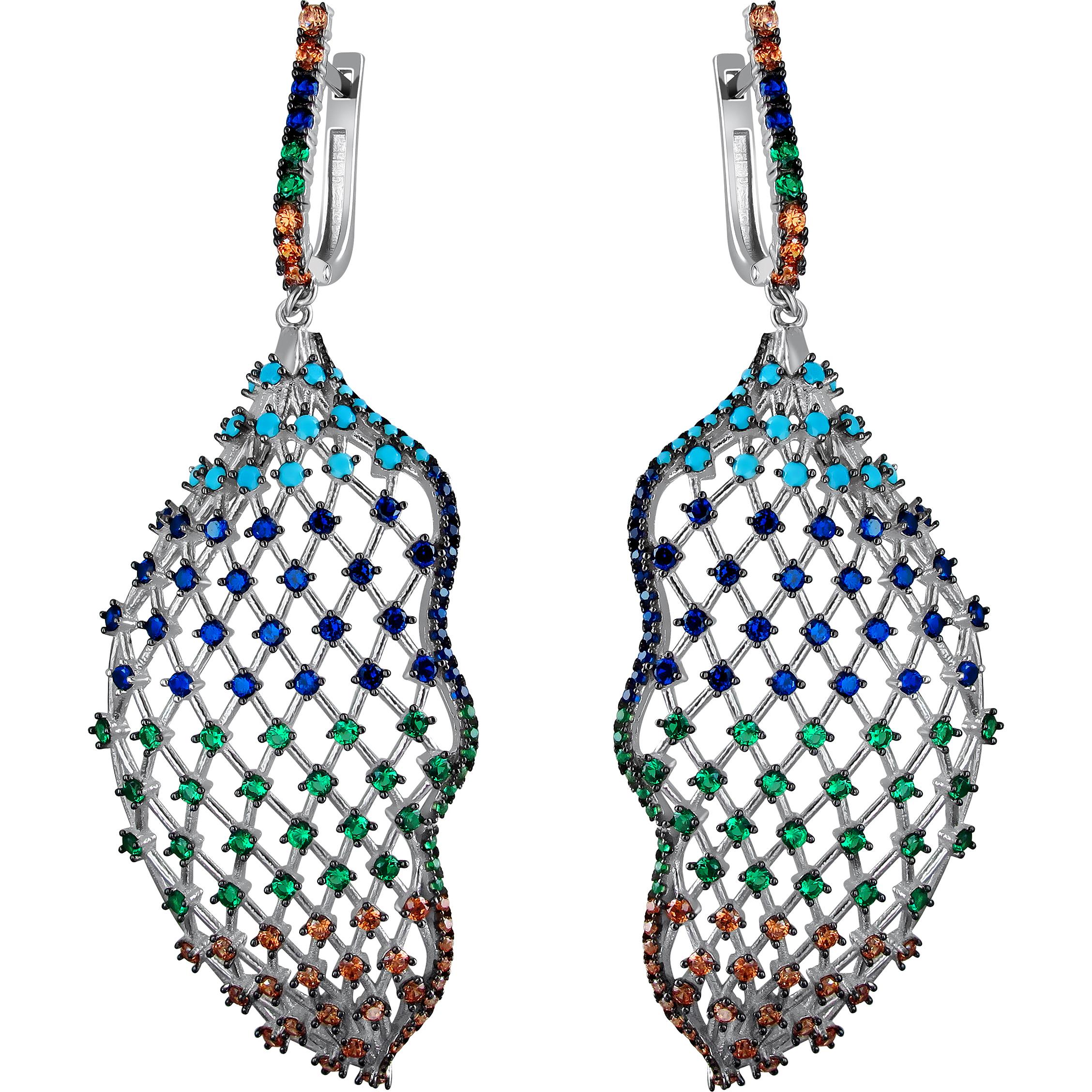 

Серьги женские из серебра Эстет 01С2511575-1, фианит, 01С2511575-1