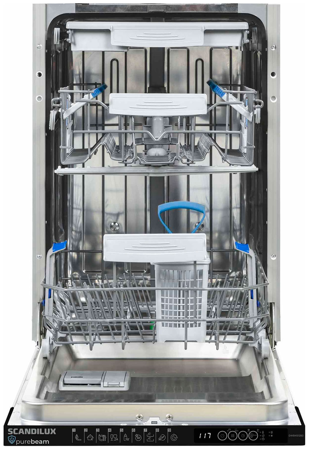 Встраиваемая посудомоечная машина Scandilux DWB4512B3 переключатель передний sram x 0 2х10 34 9 мм верх хомут двойная тяга