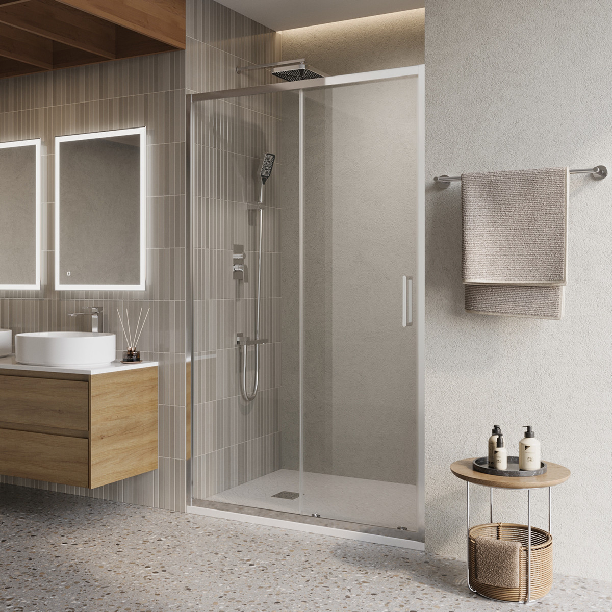 

Душевая дверь BelBagno LUCE-BF-1-130-C-Cr
