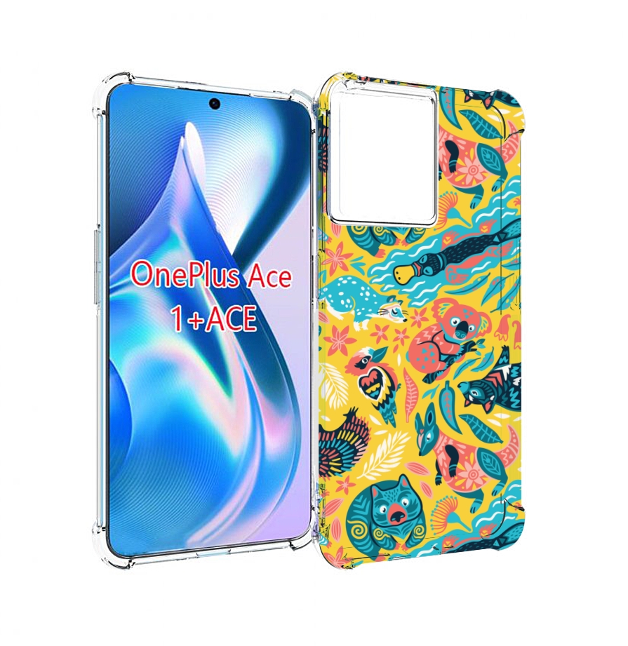 

Чехол MyPads seamless-pattern для OnePlus Ace, Прозрачный, Tocco