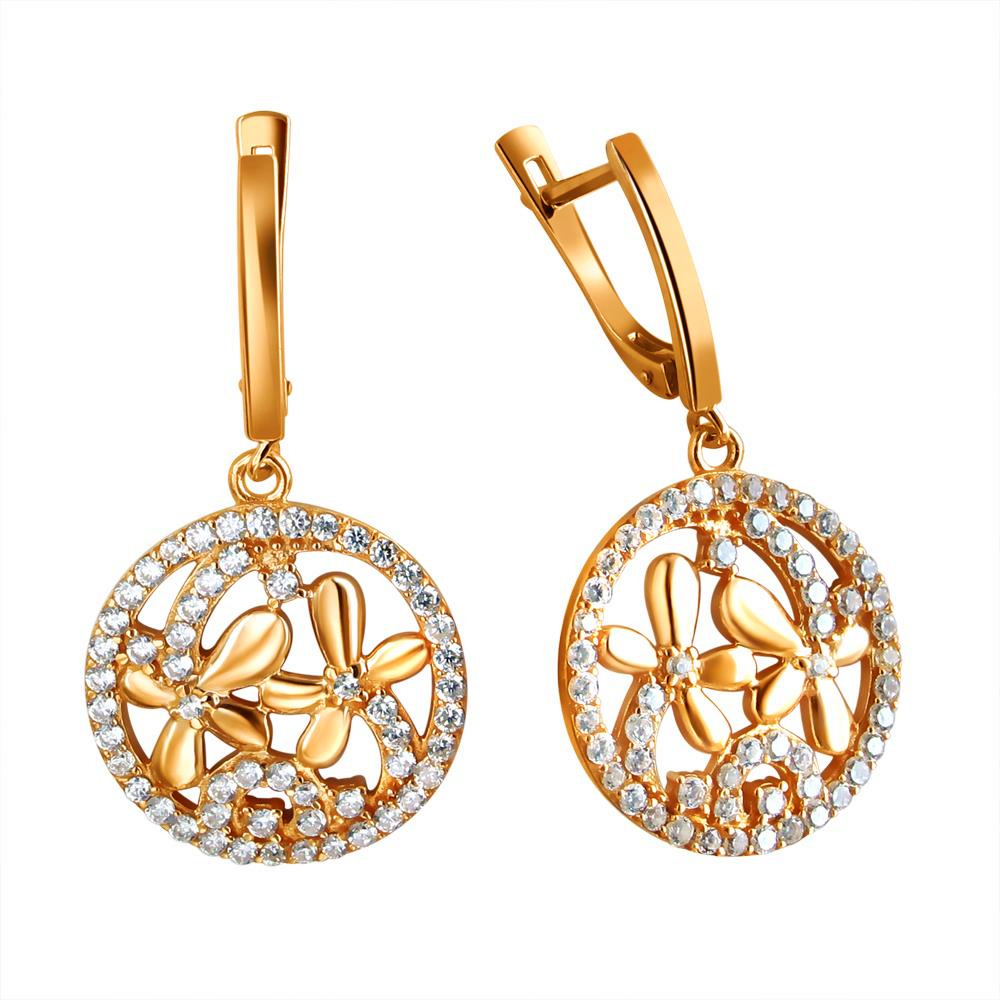 

Серьги женские из серебра Эстет 01С1511731А, фианит, 01С1511731А