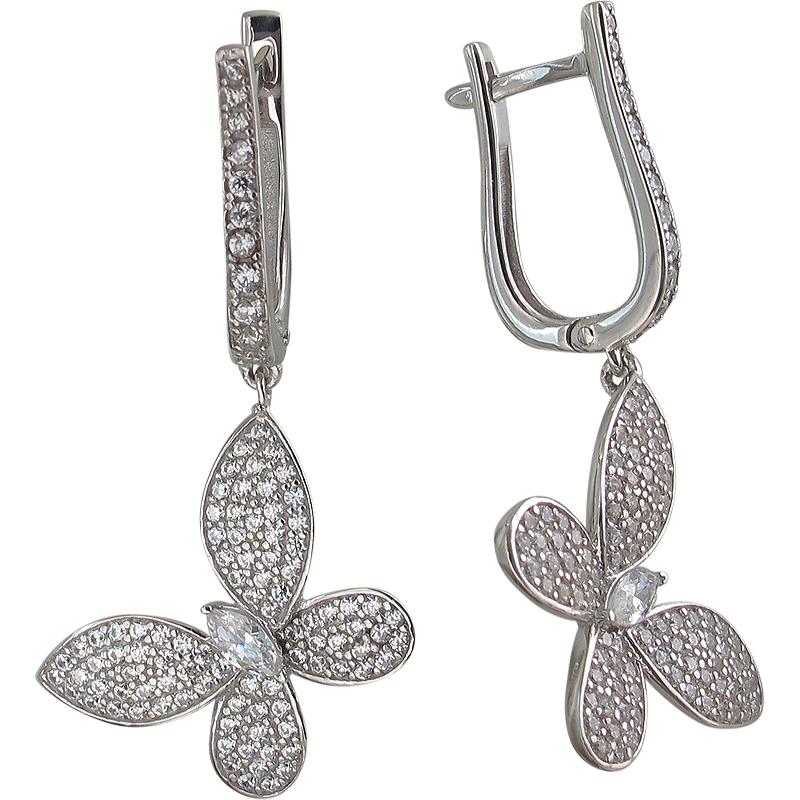 

Серьги женские из серебра Эстет 01С1511587, фианит, 01С1511587