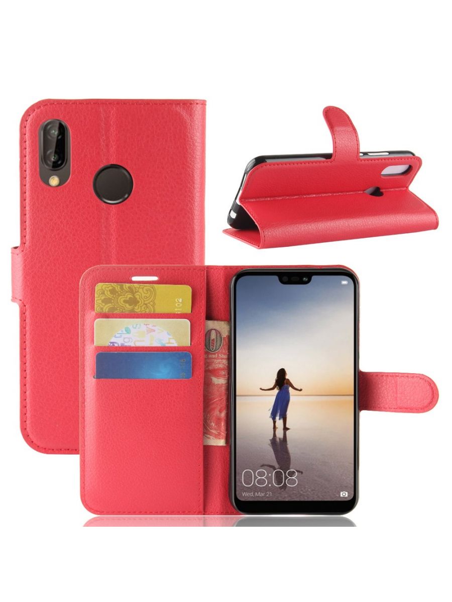 

Brodef Wallet Чехол книжка кошелек для Huawei P20 lite фиолетовый