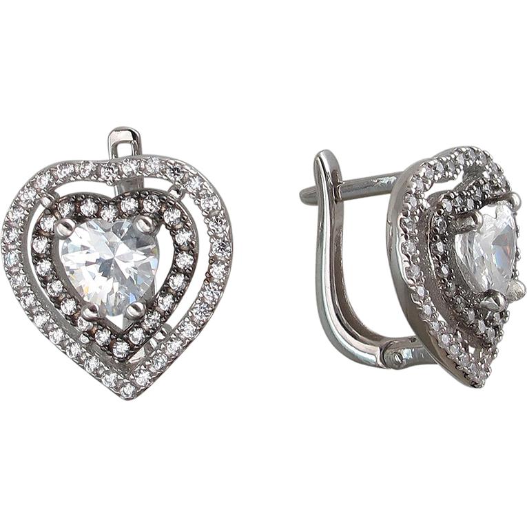 

Серьги женские из серебра Эстет 01С1511574ЧР, фианит, 01С1511574ЧР