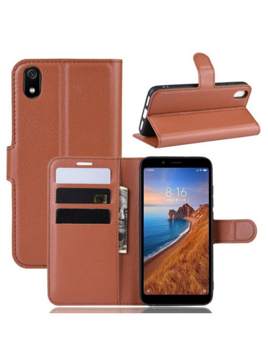 

Brodef Wallet Чехол книжка кошелек для Xiaomi Redmi 7A красный