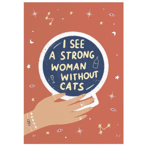 

Открытка Strong woman (without cats), Strong woman without cats