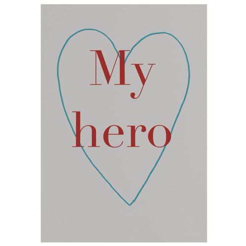 

Открытка My hero with heart, My hero with heart