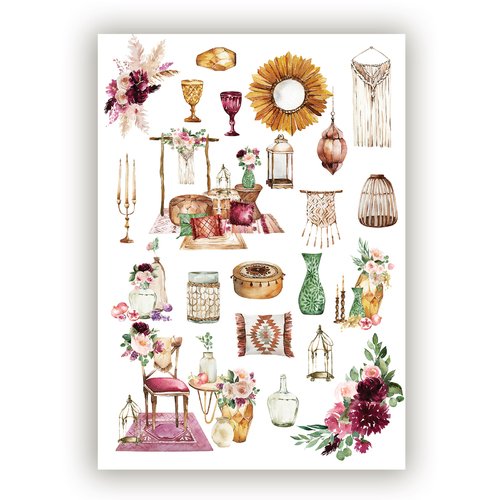 

Наклейки для ежедневника Fancy Planner Boho, Fancy Planner Boho