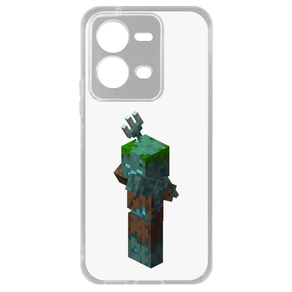 

Чехол Minecraft-Утопленник для Vivo V25e, Прозрачный