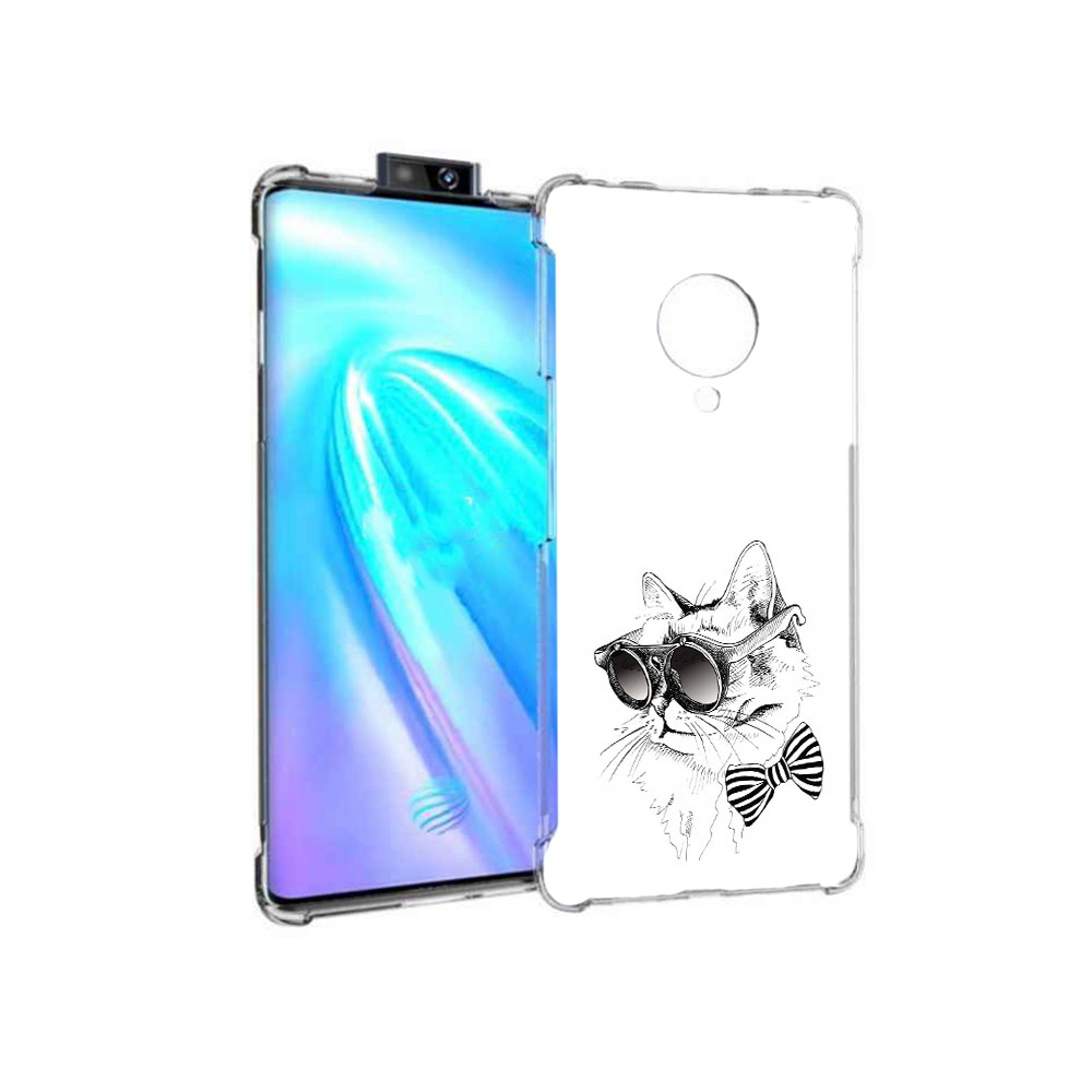 Чехол MyPads Tocco для Vivo NEX 3 крутая кошка в очках (PT136035.381.421)