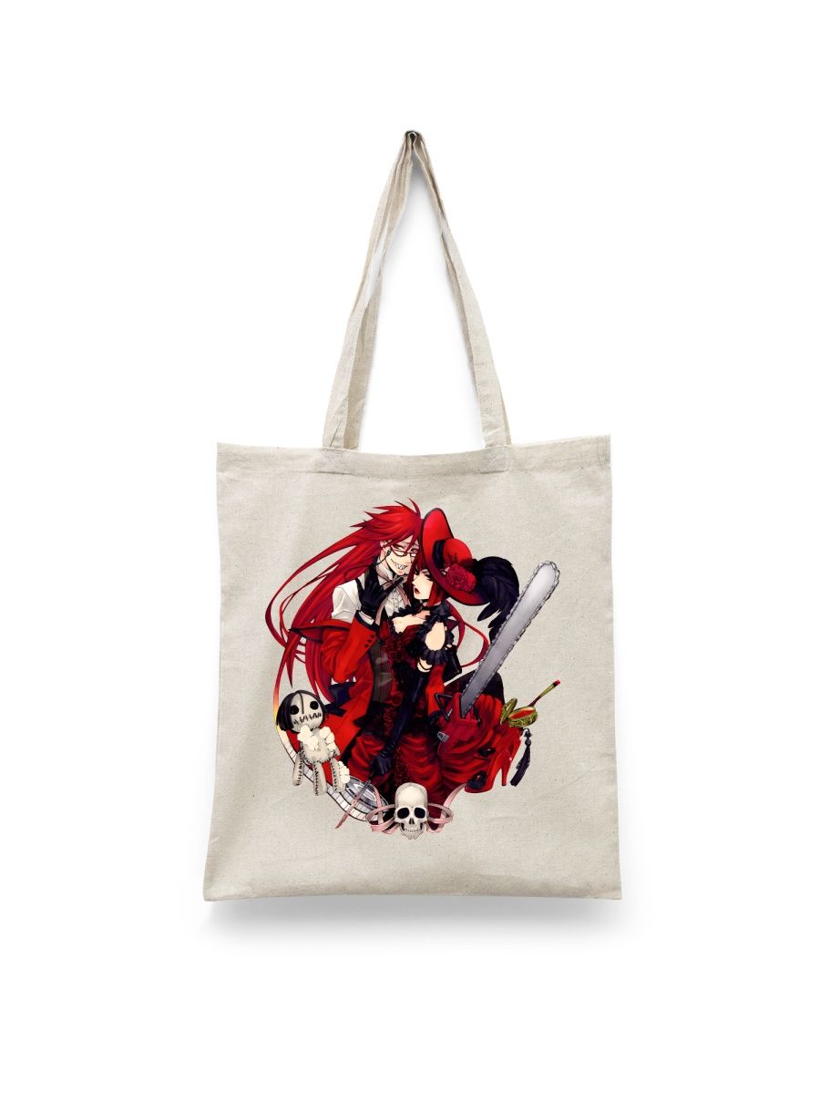 

Шоппер унисекс Каждому Своё Темный дворецкий/Аниме ANTD10, белый, Темный дворецкий/Аниме ANTD10