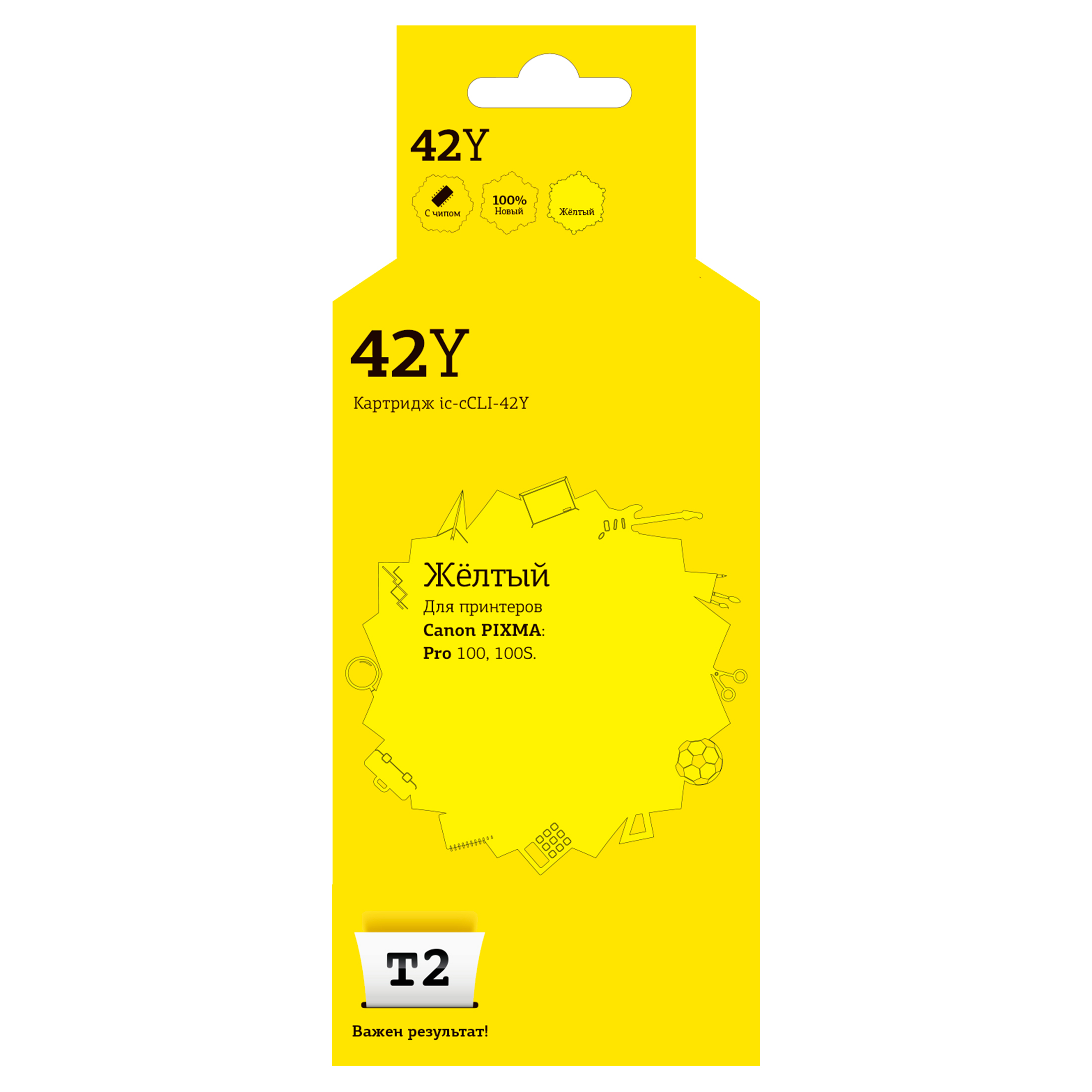 

Картридж для струйного принтера T2 IC-CCLI-42Y IC-CCLI-42Y Yellow, совместимый, Желтый, IC-CCLI-42Y