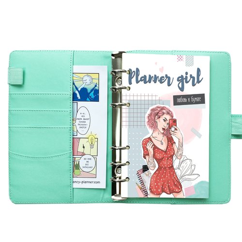 

Ежедневник Fancy Planner Planner girl А6, мятный, Fancy Planner Planner girl 6