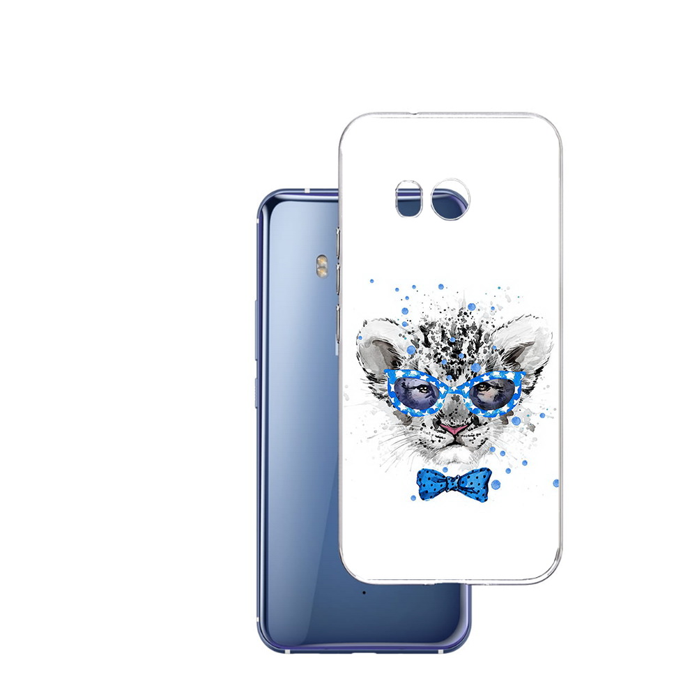 

Чехол MyPads Tocco для HTC U11 тигренок с бабочкой, Прозрачный, Tocco