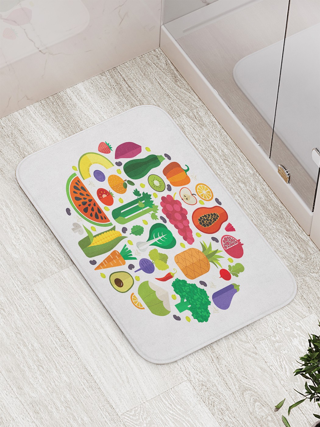 

bath_62426 Коврик противоскользящий для ванной, сауны, бассейна, 77х52 см