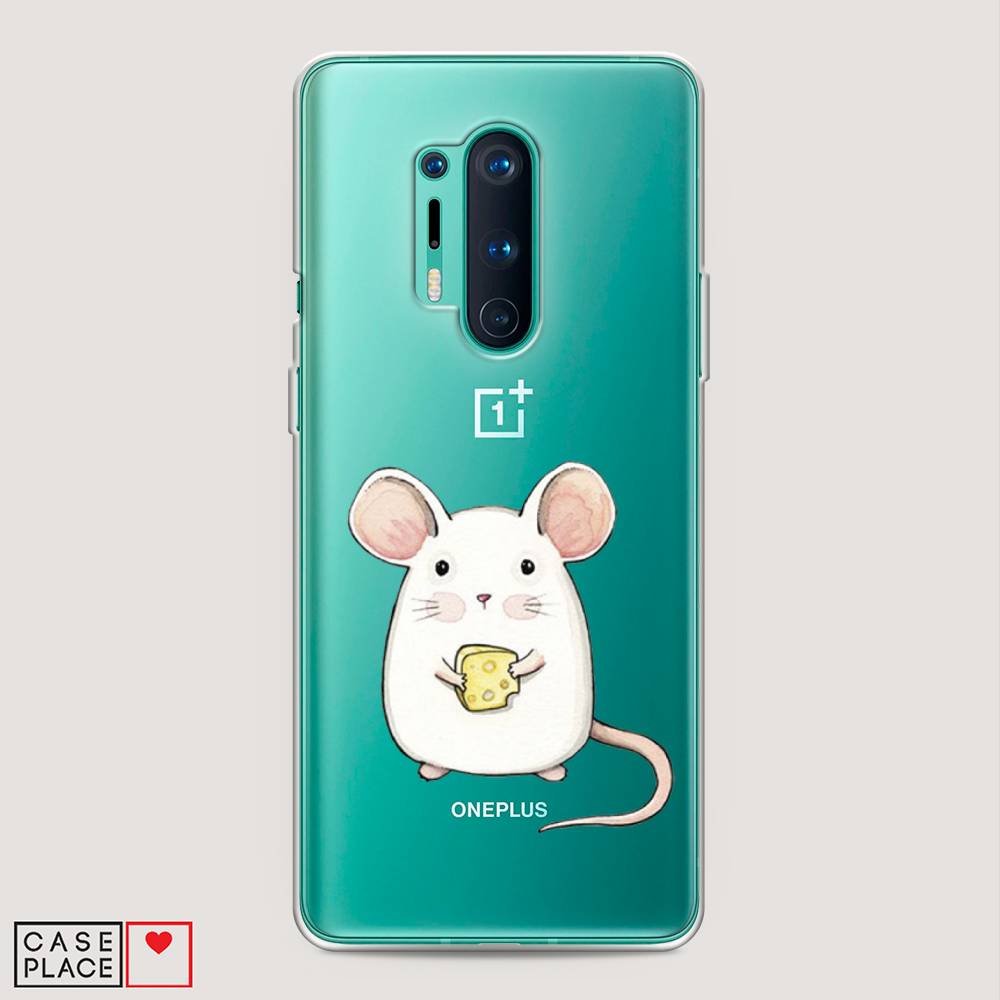 

Чехол Awog на OnePlus 8 Pro / ВанПлас 8 Pro "Мышка", Белый;розовый;прозрачный, 151050-1