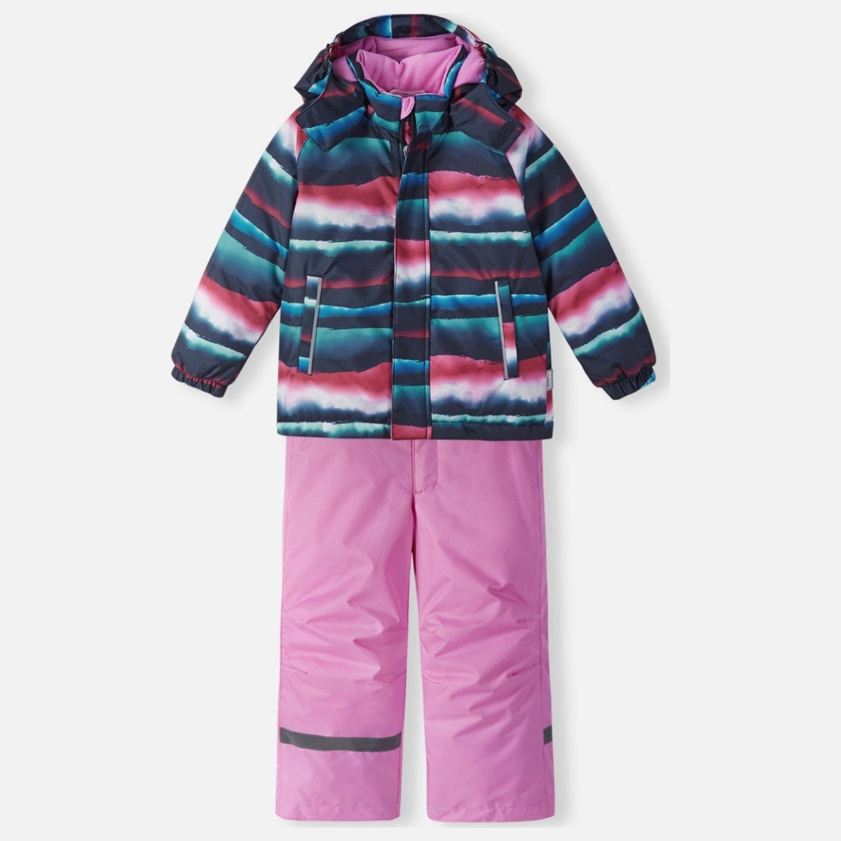 Комплект верхней одежды детский Lassie Raiku, 6962-темно-синий с розовым рисунком, 140