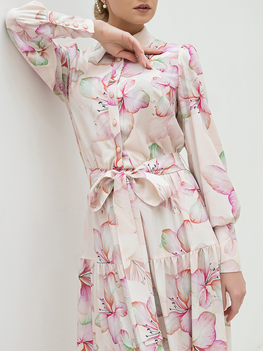 Платье женское MARICHUELL MPl00157V(amely) бежевое 48 RU