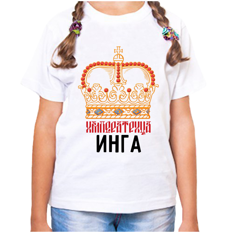 

Футболка девочке белая 26 р-р императрица инга, Белый, fdd_imperatrica_Inga