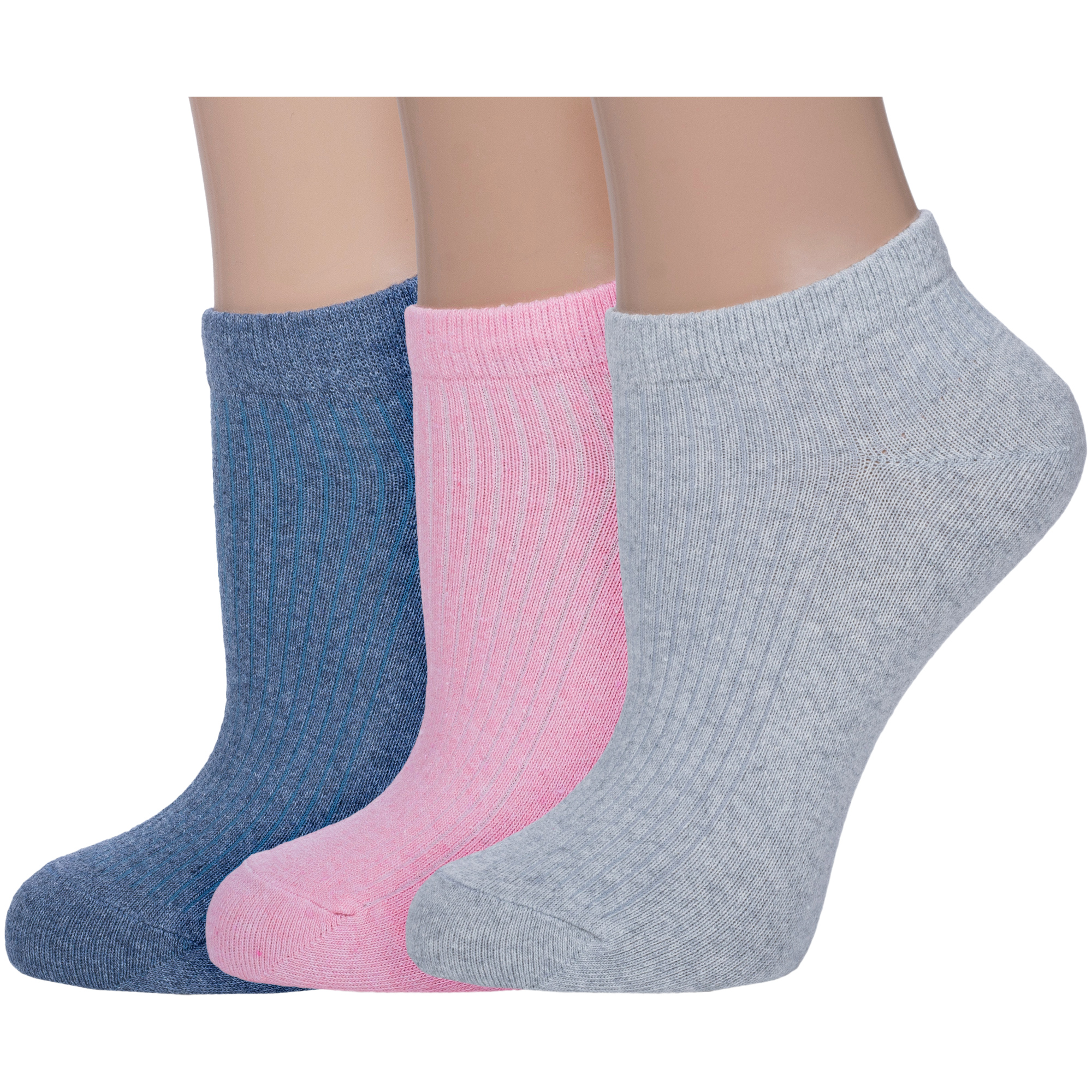 Комплект носков женских АКОС 3-RW46N1 разноцветных 21-23