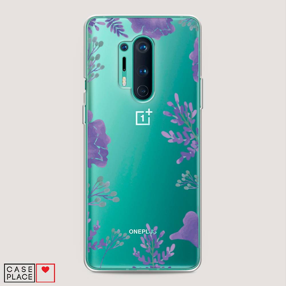 

Чехол Awog на OnePlus 8 Pro / ВанПлас 8 Pro "Сиреневая цветочная рамка", Прозрачный;фиолетовый, 151050-8