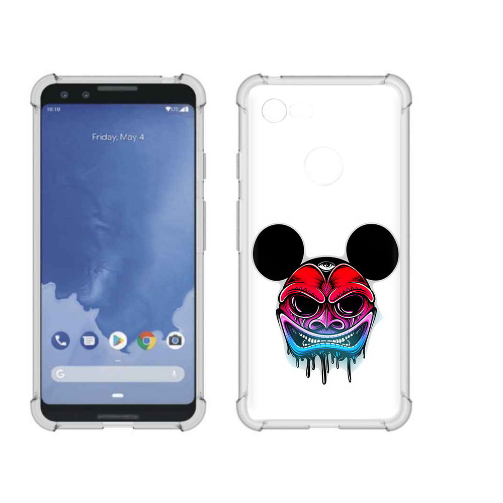 

Чехол MyPads Tocco для Google Pixel 3 микки в маске, Прозрачный, Tocco
