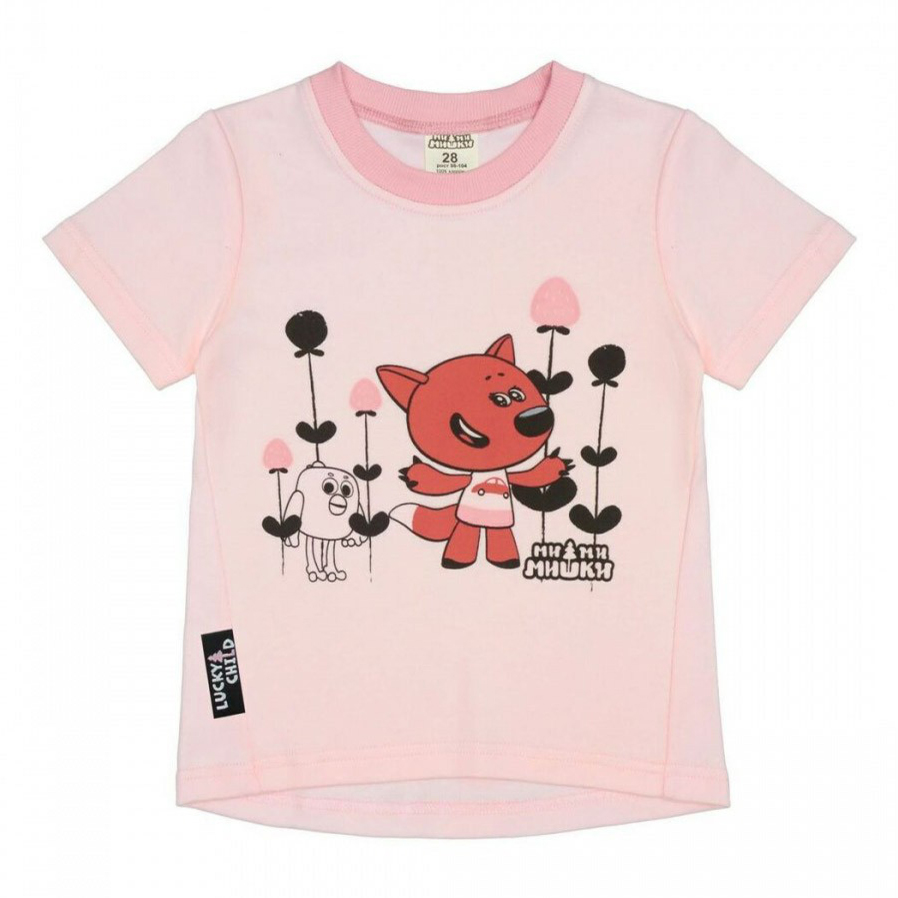 

Футболка детская Lucky Child, светло-розовый, р. 62