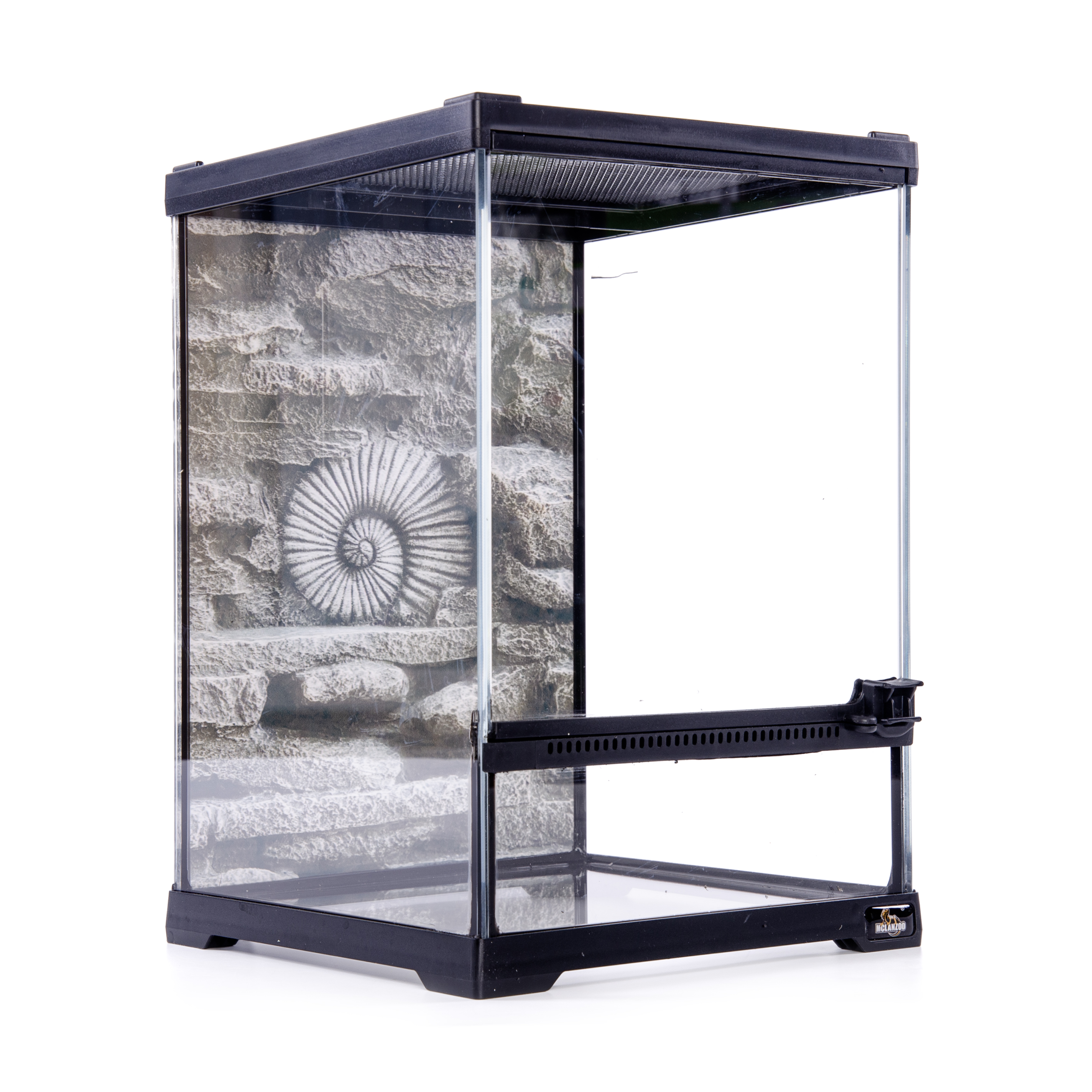 

Террариум MCLANZOO Ammonite, стеклянный, чёрный, 20х20х30 см, Черный