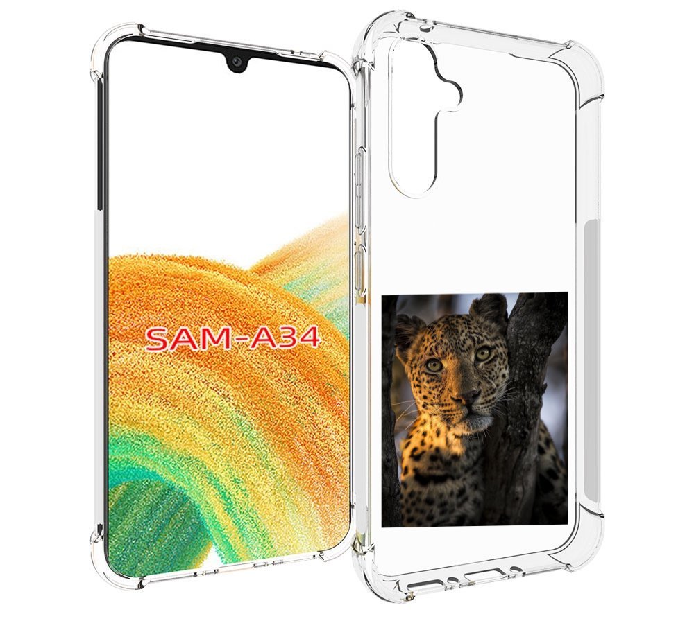 

Чехол MyPads Леопард для Samsung Galaxy A34, Tocco