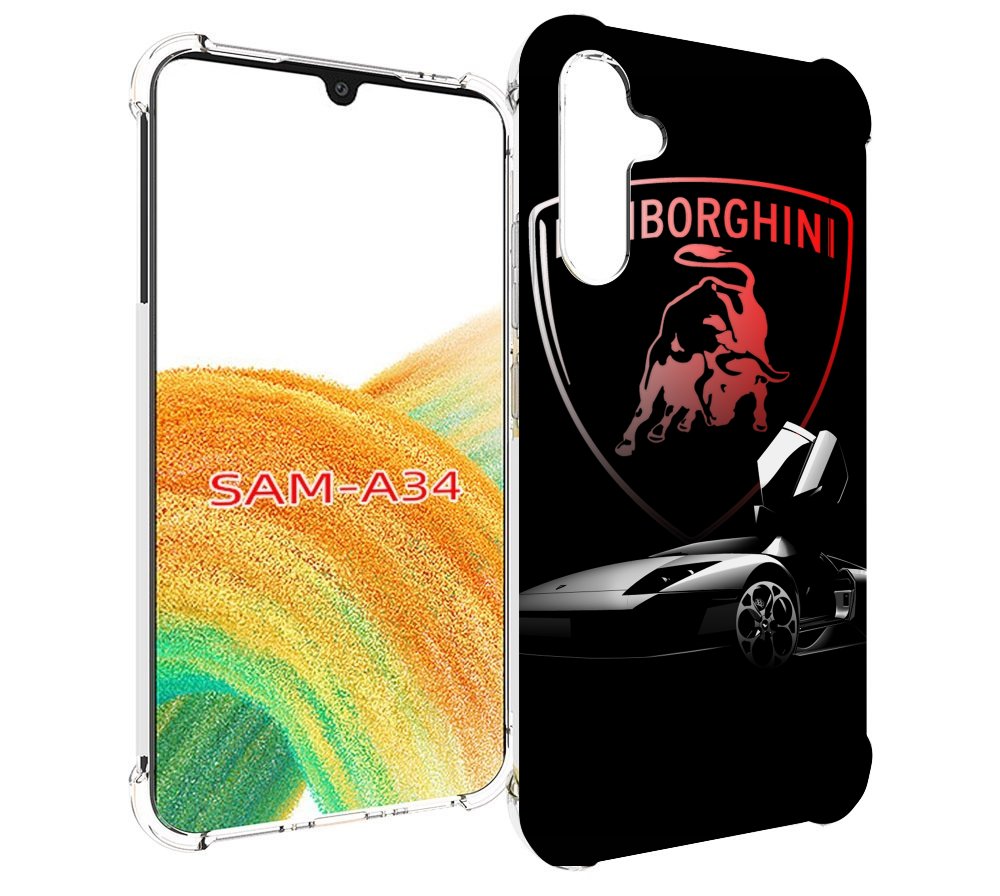

Чехол MyPads Ламборгини-black мужской для Samsung Galaxy A34, Tocco