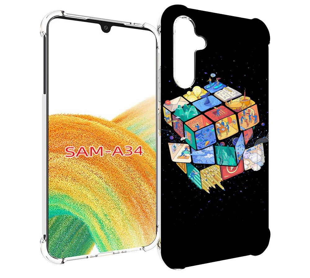

Чехол MyPads Кубик-Рубика для Samsung Galaxy A34, Tocco
