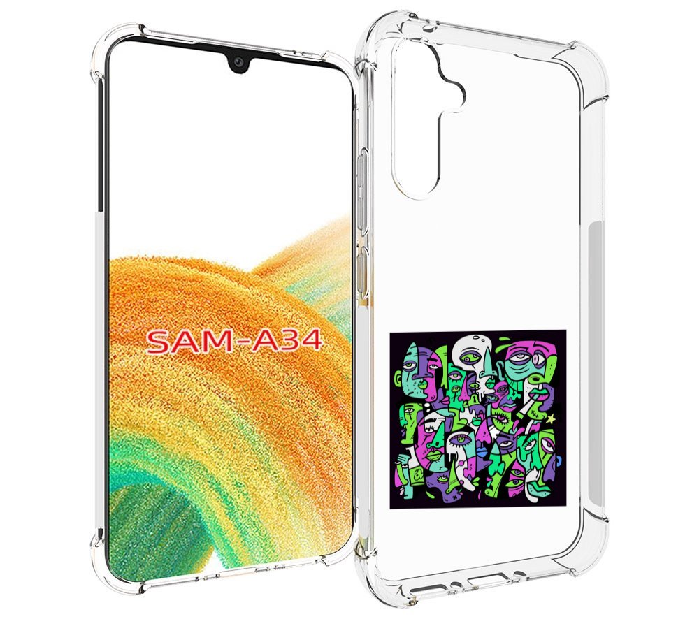 

Чехол MyPads Кривой эфир ATL для Samsung Galaxy A34, Tocco