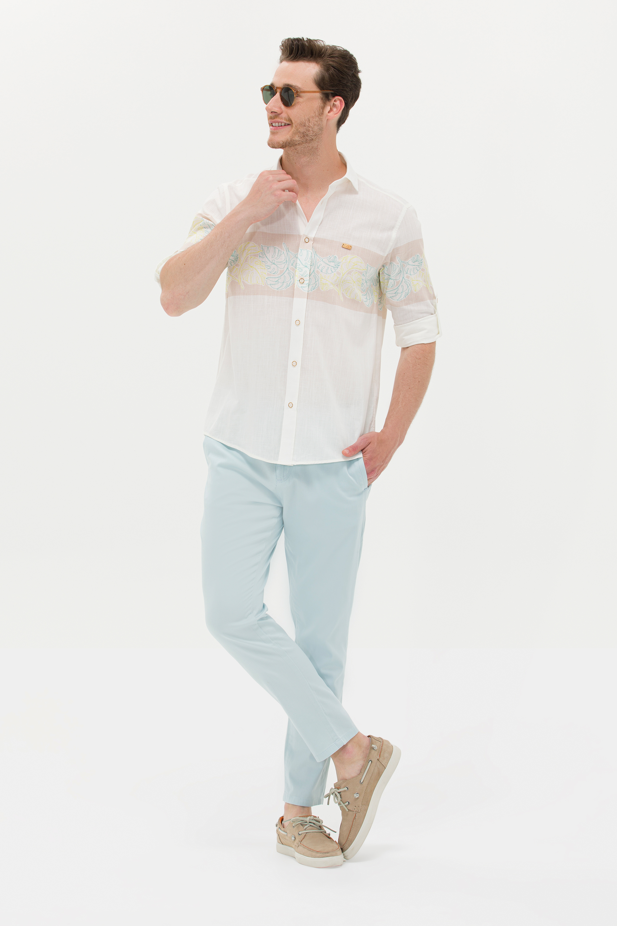 Рубашка мужская US Polo Assn G081SZ0040MILLA бежевая L 5700₽