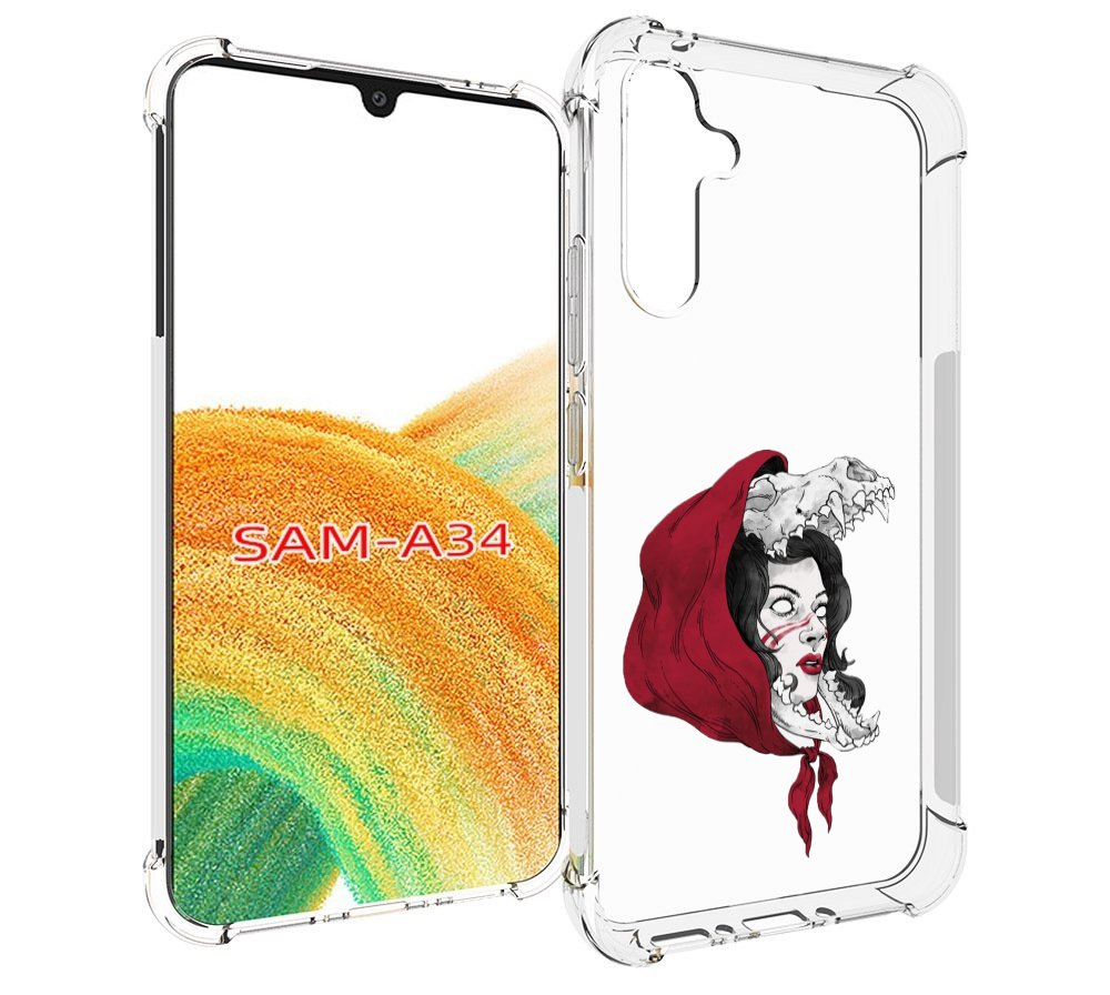 

Чехол MyPads Красная шапочка и волк женский для Samsung Galaxy A34, Tocco