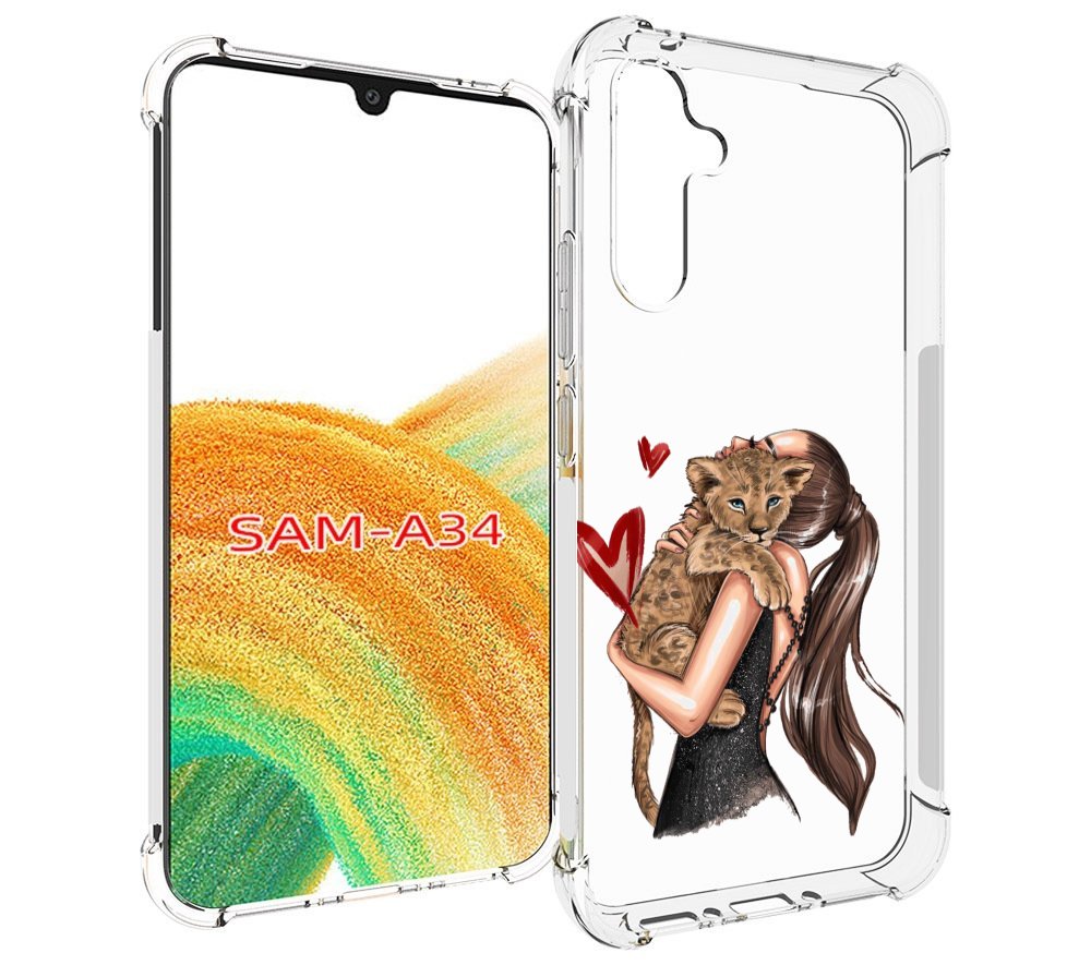 

Чехол MyPads Кошачья-любовь для Samsung Galaxy A34, Tocco