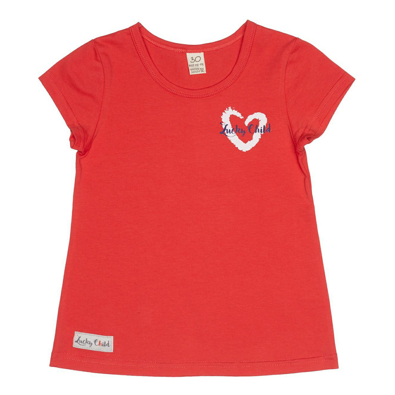 

Футболка детская Lucky Child, коралловый, р. 86