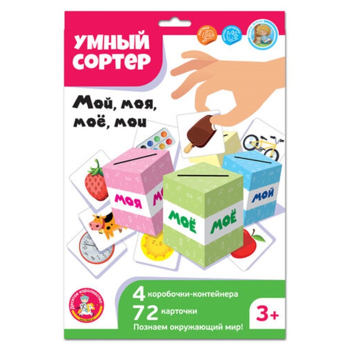 

Развивающая игра Умный сортер. Мой, моя, мое, мои