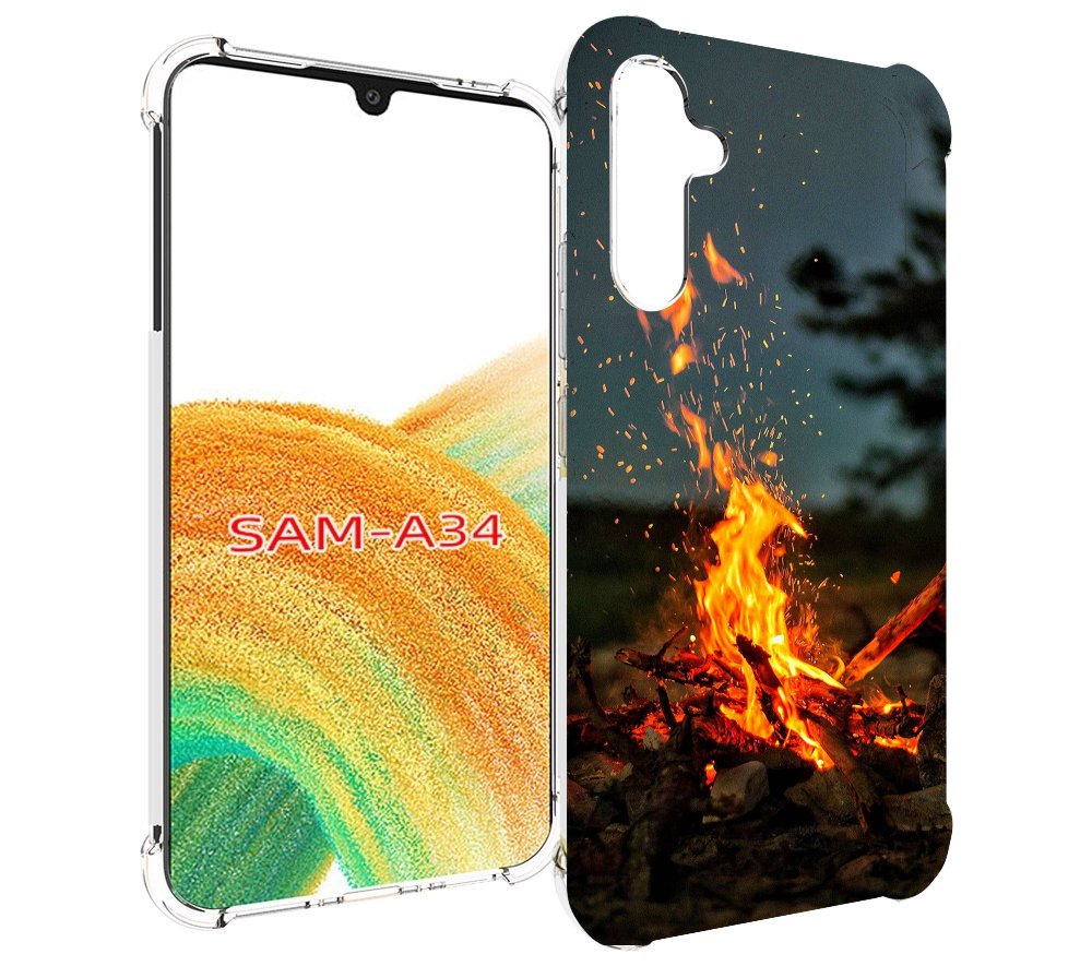

Чехол MyPads Костер-ночное-небо для Samsung Galaxy A34, Tocco