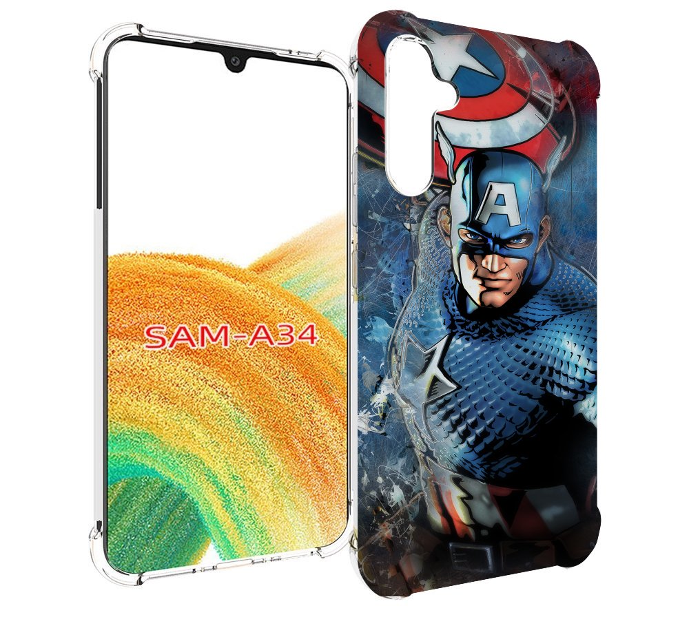 

Чехол MyPads Комикс-капитан-Америка для Samsung Galaxy A34, Tocco