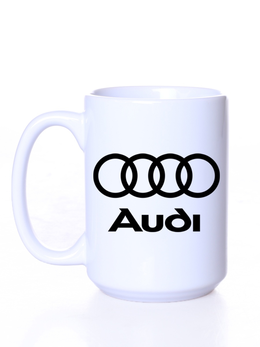 фото Кружка сувенирshop марка автомобиля "ауди / audi" 480 мл cu-auad1-w/b