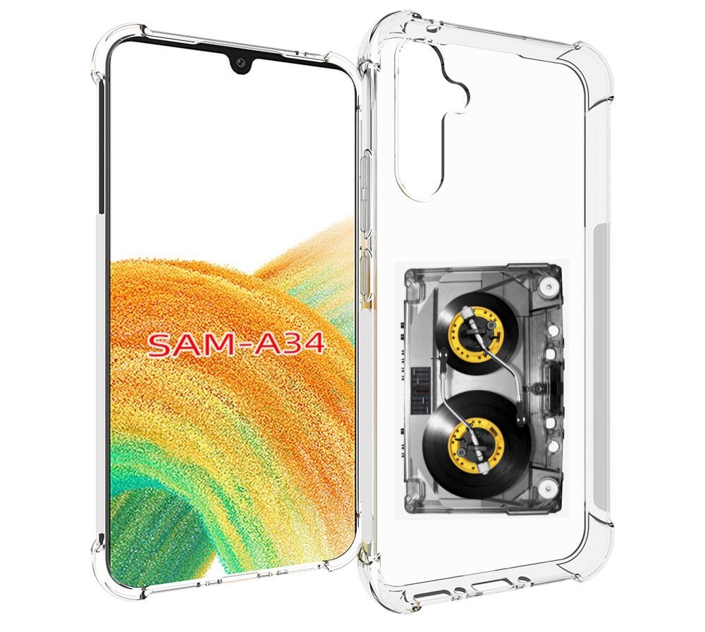 

Чехол MyPads Кассета музыкальная для Samsung Galaxy A34, Tocco
