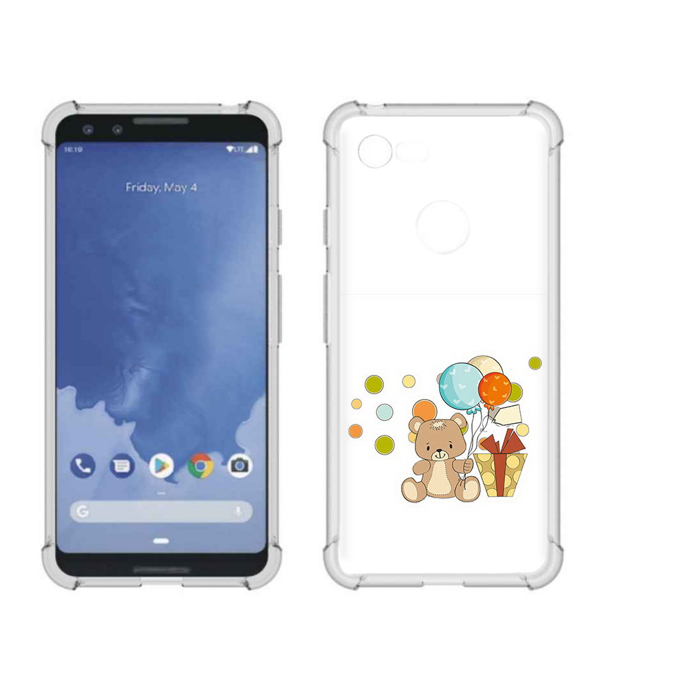 

Чехол MyPads Tocco для Google Pixel 3 медвеженок с подарком, Прозрачный, Tocco