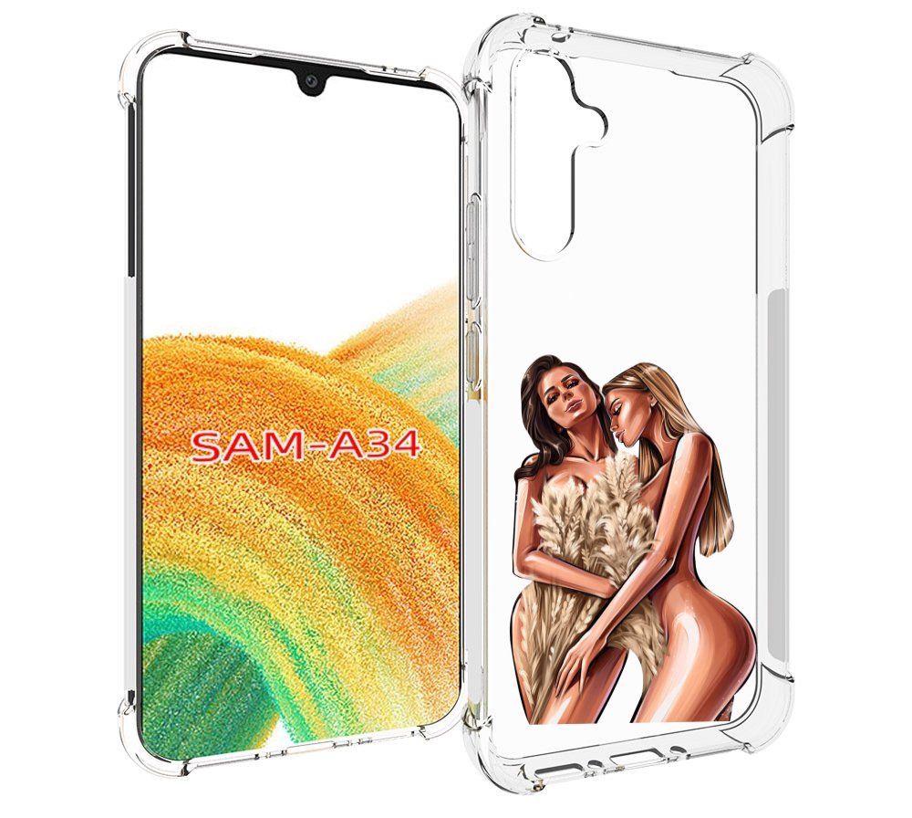 

Чехол MyPads Иллюстрированные-девушки женский для Samsung Galaxy A34, Tocco