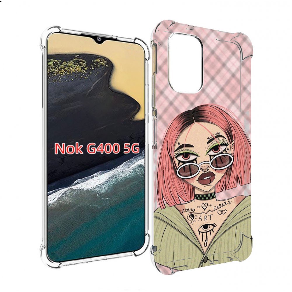 

Чехол MyPads бунтарка-девочка для Nokia G400 5G, Прозрачный, Tocco