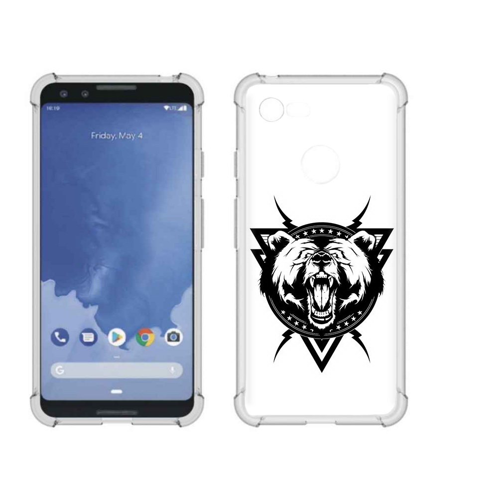 

Чехол MyPads Tocco для Google Pixel 3 медведь в треугольнике, Прозрачный, Tocco