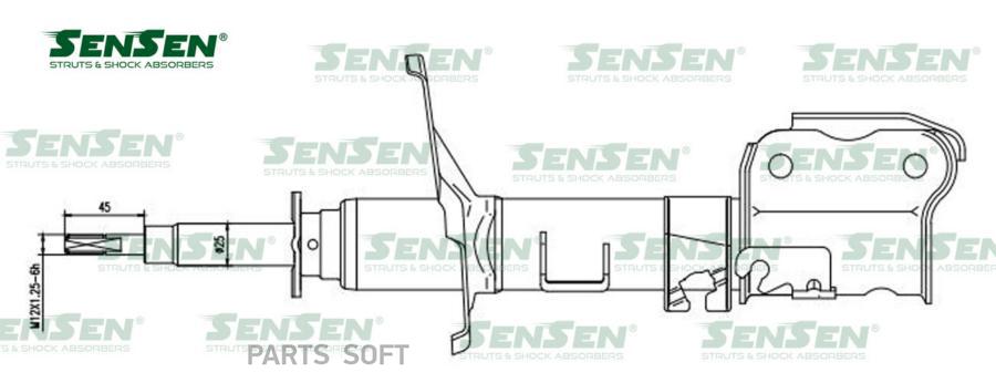 

SENSEN Амортизатор перед. прав. Nissan PATHFINDER R50 3.3-3.33.3\